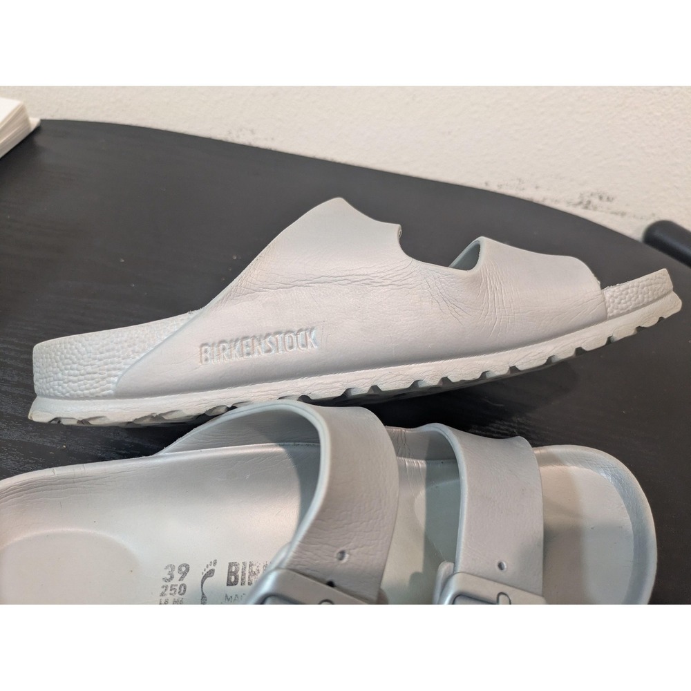 Birkenstock Arizona EVA Sandals Womens Size 8 Silver Slide Germany Waterproof - Picture 3 of 8
